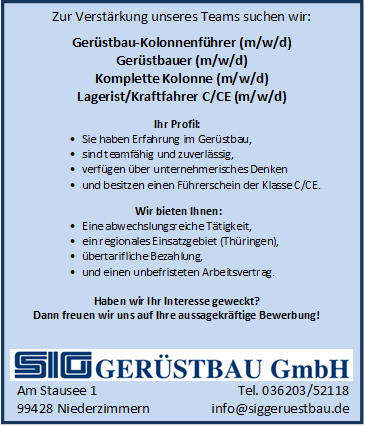 Gerüstbauer_Kolonnenführer_Lagerist