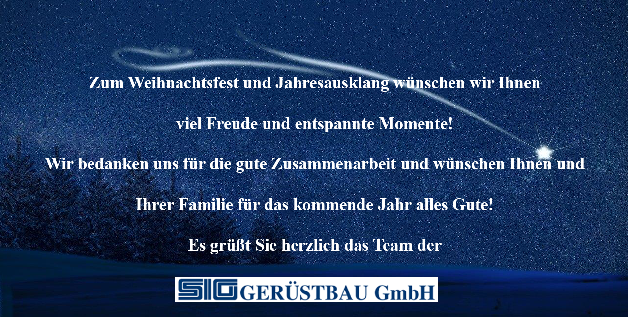 Weihnachten SIG Gerüstbau
